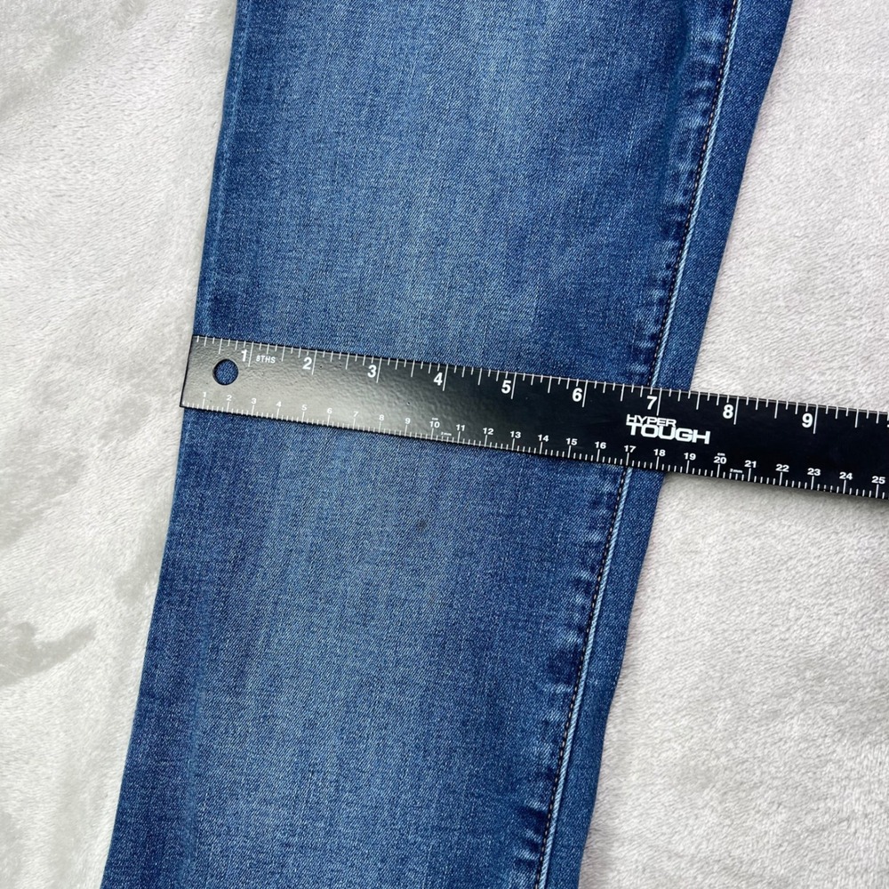 American Eagle High-Rise Skinny Kick Jeans Womens 4 Long Blue Stretch Raw Hem - Picture 9 of 16